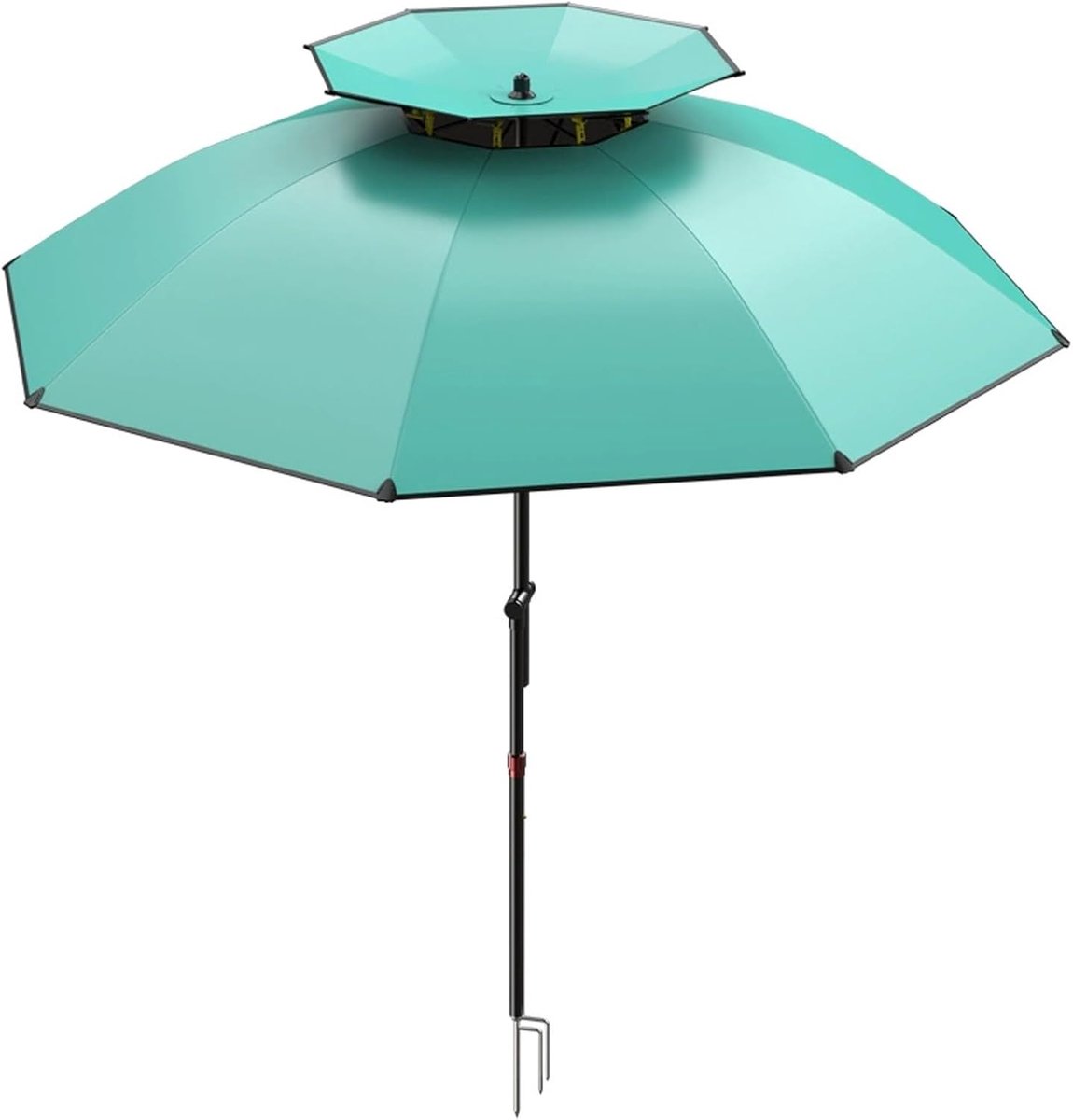 Strandparasol - Visparasol Tuinparasol - Zonwering Buiten - Kantelbaar UPF 50+ - 220 cm - Groen
