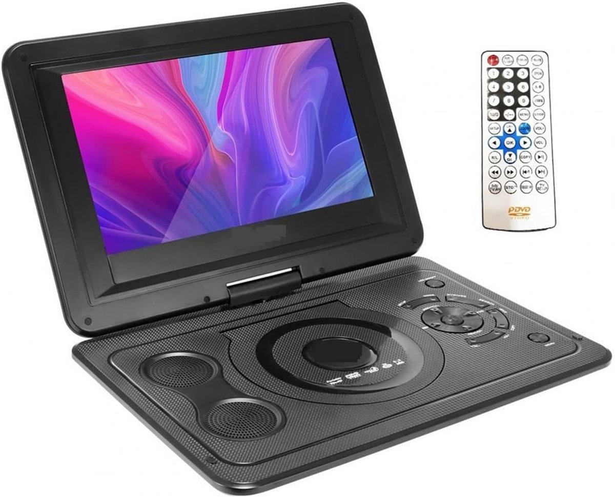 Draagbare DVD Speler - Auto DVD Speler - Films Kijken - 270 Graden Rotatie - 13.9 Inch - Zwart