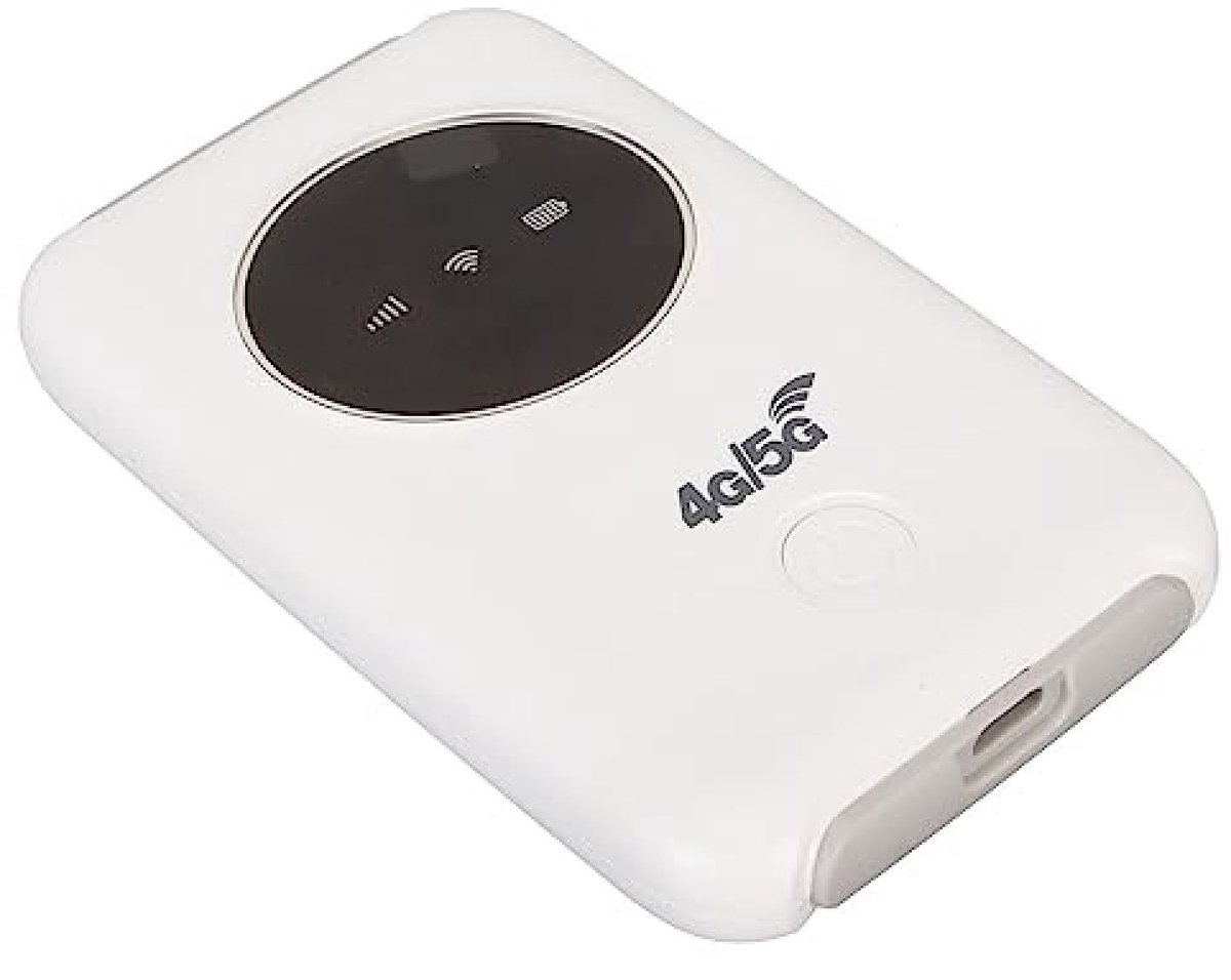 carmdering - Mobiele Hotspot - 4G Router - Draadloos Internet - 4G LTE, tot 300 Mbps, 10 apparaten - 3200 mAh batterij, 8 uur gebruik - USB-C opladen, 120 gram - Met SIM-slot, signaal- en batterij-indicatie - Voor reizen en onderweg