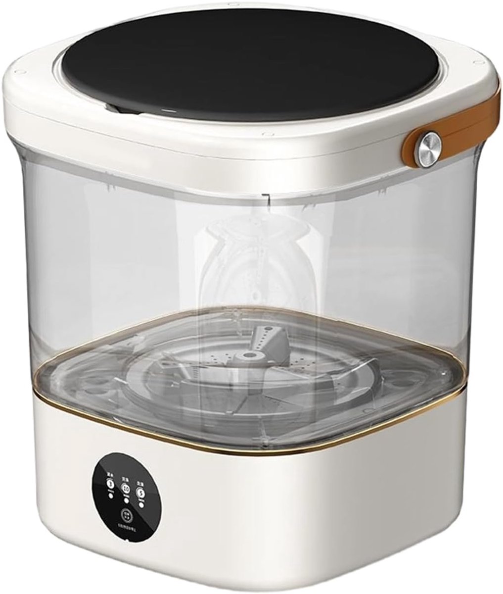 Mini-wasmachine Draagbare Wasmachine Snel Kleding Wassen Opvouwbaar Ontwerp 12 liter Wit