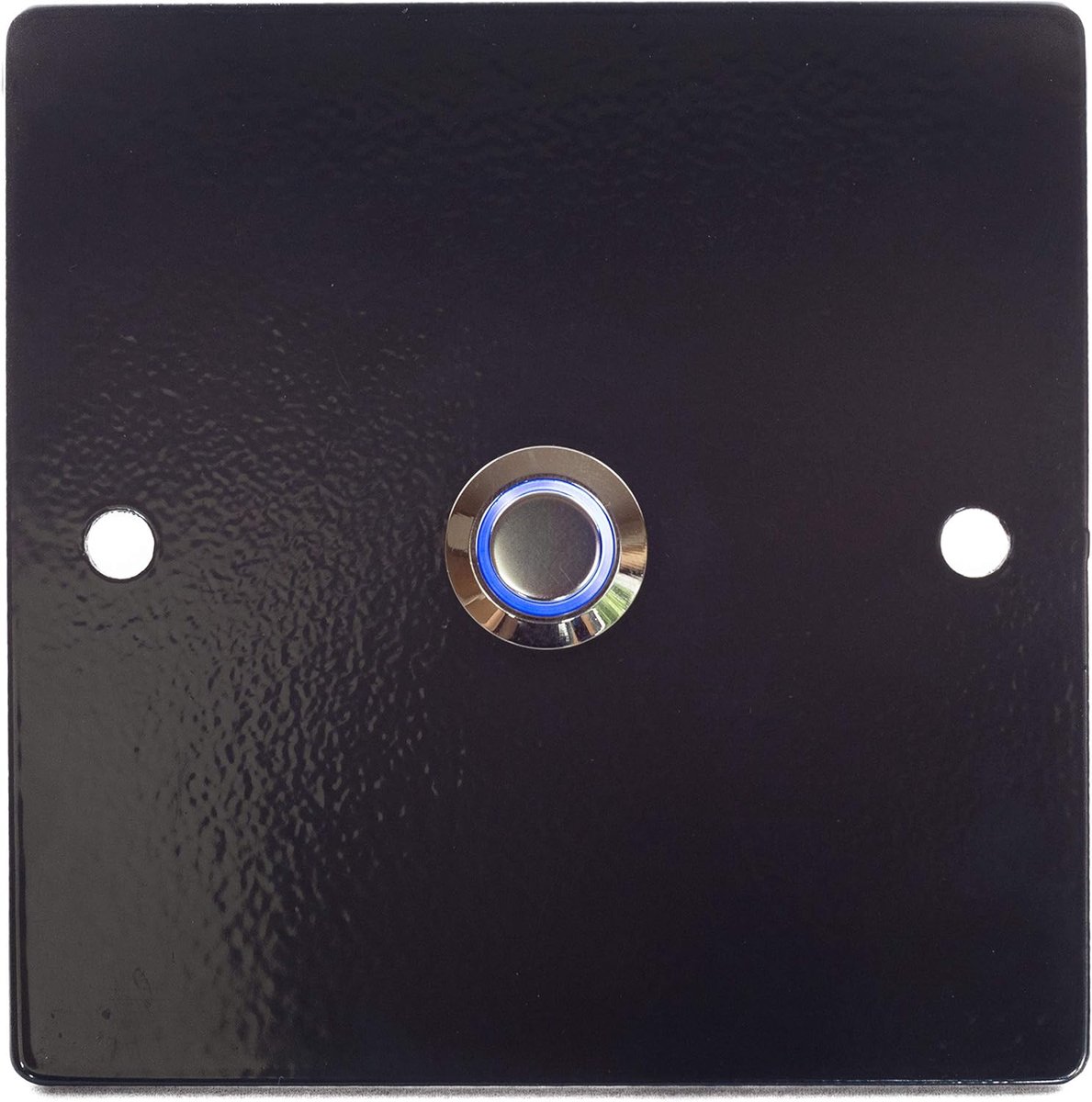 Belplaat Deurbel - Drukknop Deur - Entree Aankleding - Verlichte LED Ring - 95 x 95 mm - Antraciet