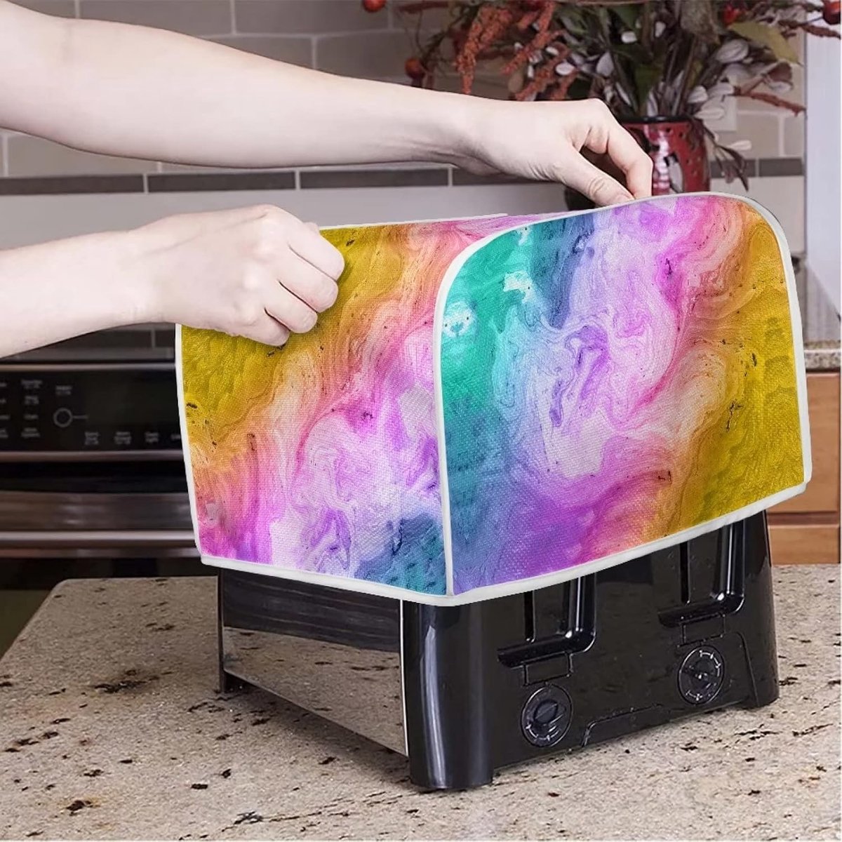 Broodroosterhoes - Keukenaccessoire - Keuken Decoratie - Vlek- en Vingerafdrukbestendig - 29x20x19 cm - Marmerpatroon