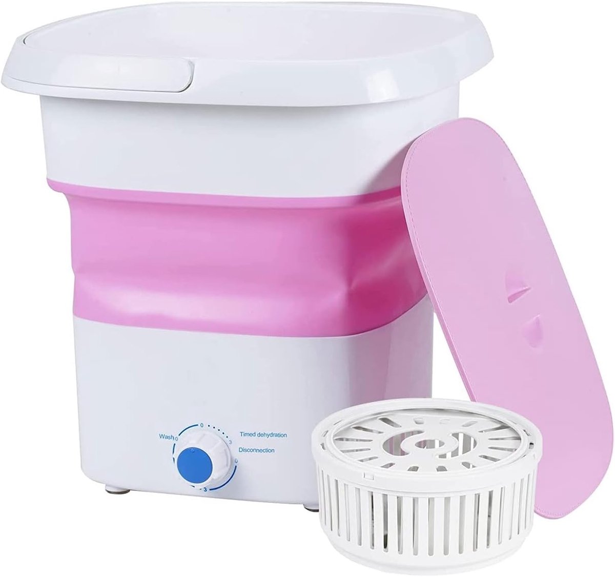 Elektrische Mini Wasmachine Opvouwbare Wasmachine Kleine Wasjes Blue-ray Sterilisatie 1.8 Liter Blauw