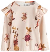 Next - Meisjes - Geribbeld T-shirt met lange mouwen - Crème