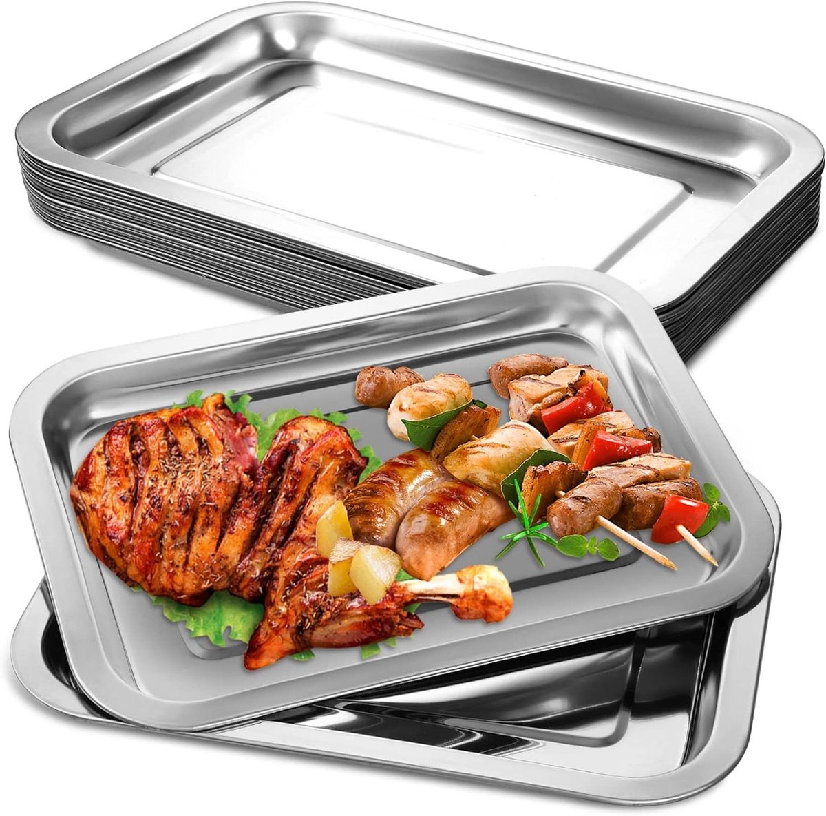 Bakplaten Set - Ovenschalen Bakplaten - Keuken Bakken - Anti-aanbak Ontwerp - Medium - Zoals Getoond