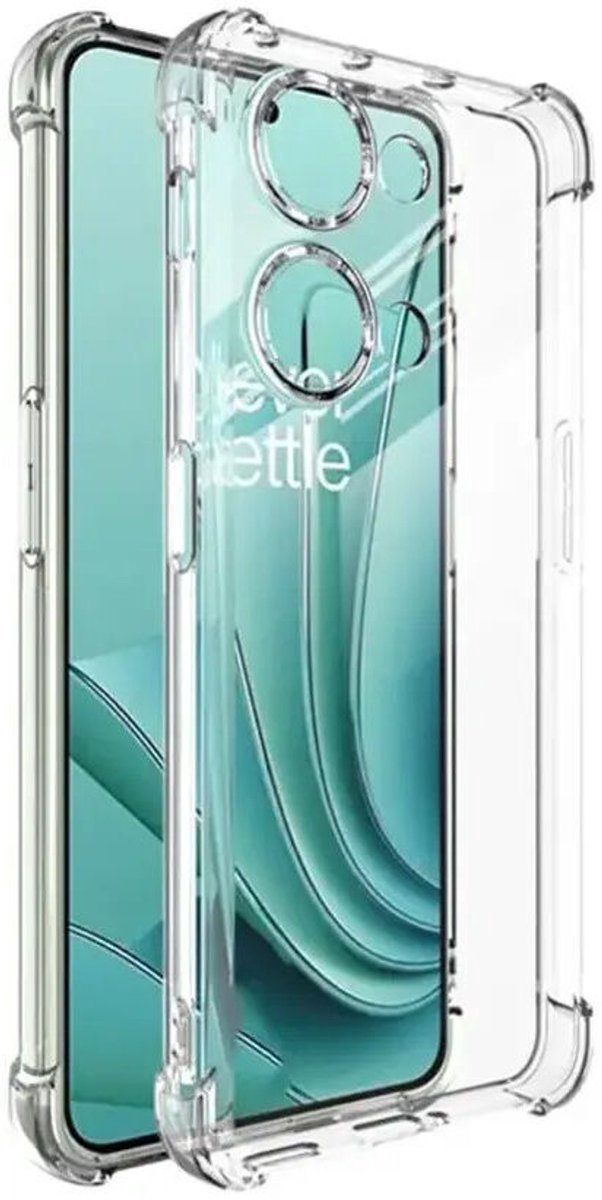OnePlus Nord 3 Hoesje Schokbestendig en Dun TPU Back Cover Transparant