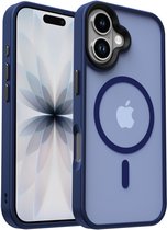 Coque pour iPhone 17 - Compatible MagSafe/Qi2 - Coque de protection mate - Fermeture magnétique - Blauw foncé