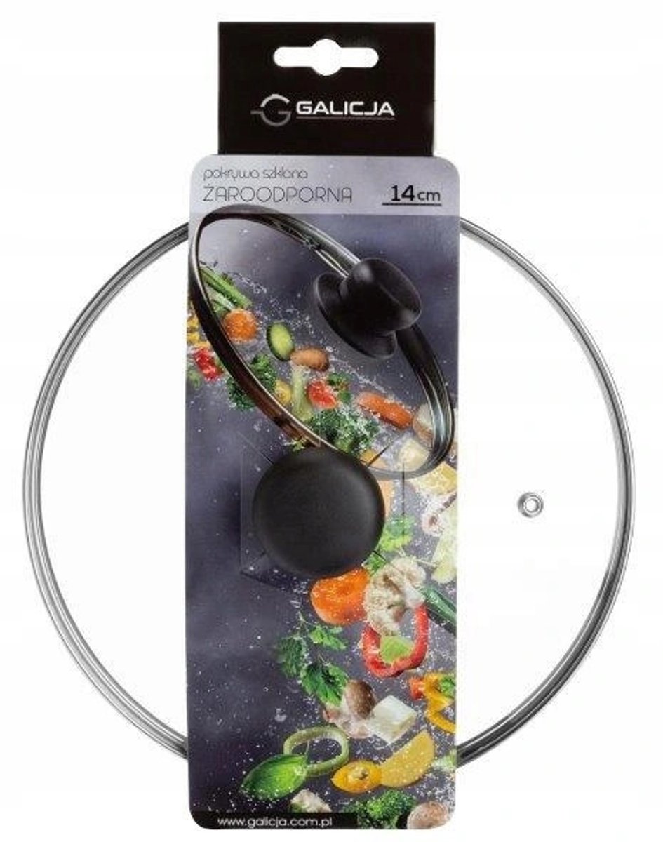 Galicja - Hittebestendige Glazen Deksel - 14cm - Functioneel Handvat - Hoge Temperatuurbestendigheid