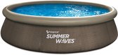 Summer Waves Opblaasbaar Zwembad Rond - ⌀366 x 76 cm - zwembaden - Inclusief Filterpomp - zwembadpomp - Filterpatroon