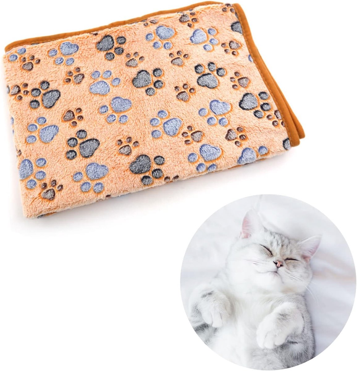 Zachte warme huisdierdeken voor honden en katten - Dikke knuffeldeken wasbaar - Huisdier kussen - Honden ligdeken met bedmat - Comfortabel en warm - Huisdier accessoires