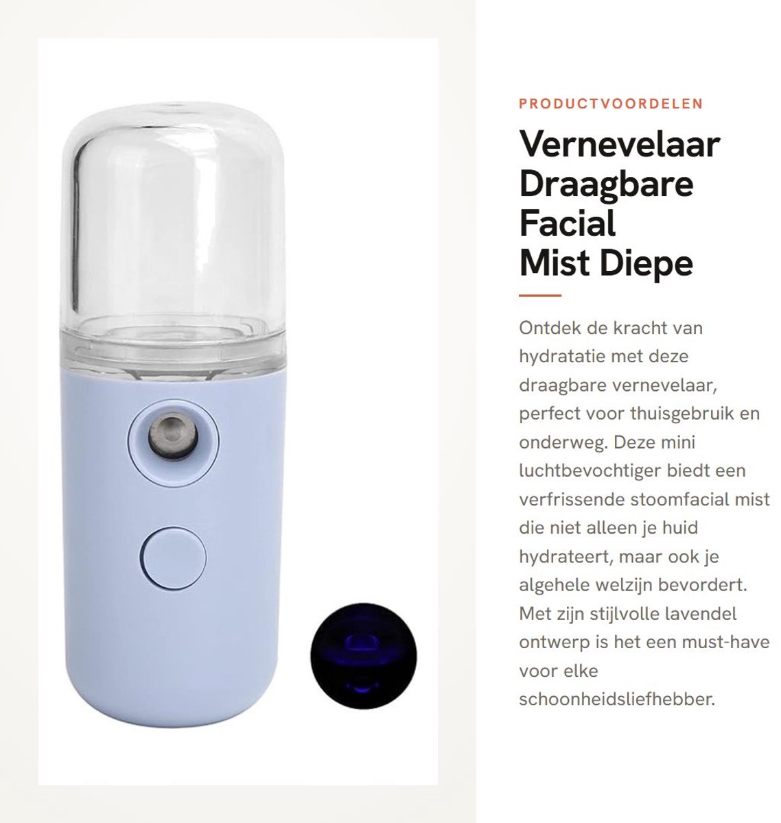 Dailygoods- Vernevelaar Draagbaar - Mini Luchtbevochtiger