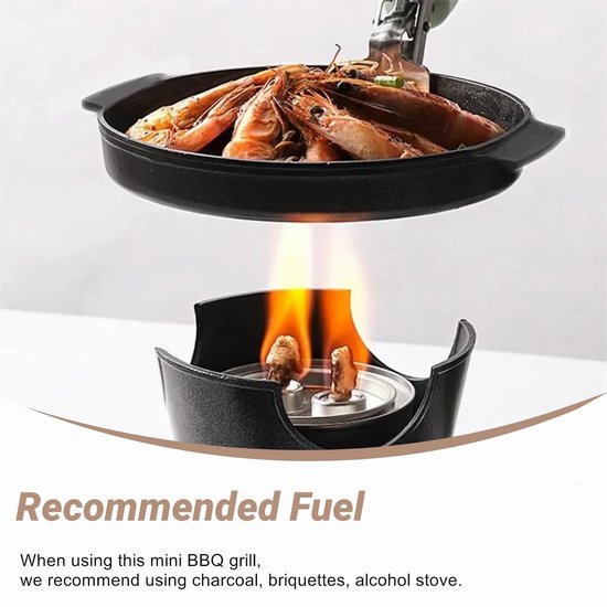 VT Goods Mini Grill - Rookloze Tafelblad Barbecue - Draagbaar Formaat - Indoor en Outdoor - Geschikt voor Camping en Picknick - Eenvoudig te M... van Merkloos — afbeelding 5