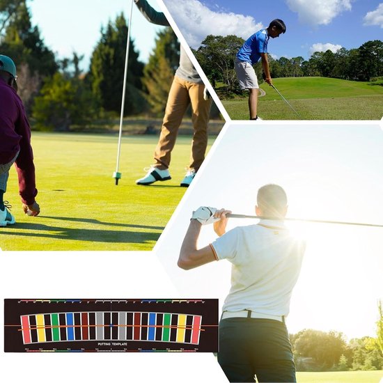 Golf oefenmat - Putting trainer - Golfvaardigheden verbeteren - Booglay-out precisie - 3 meter lang - Groen van GOLF — afbeelding 3