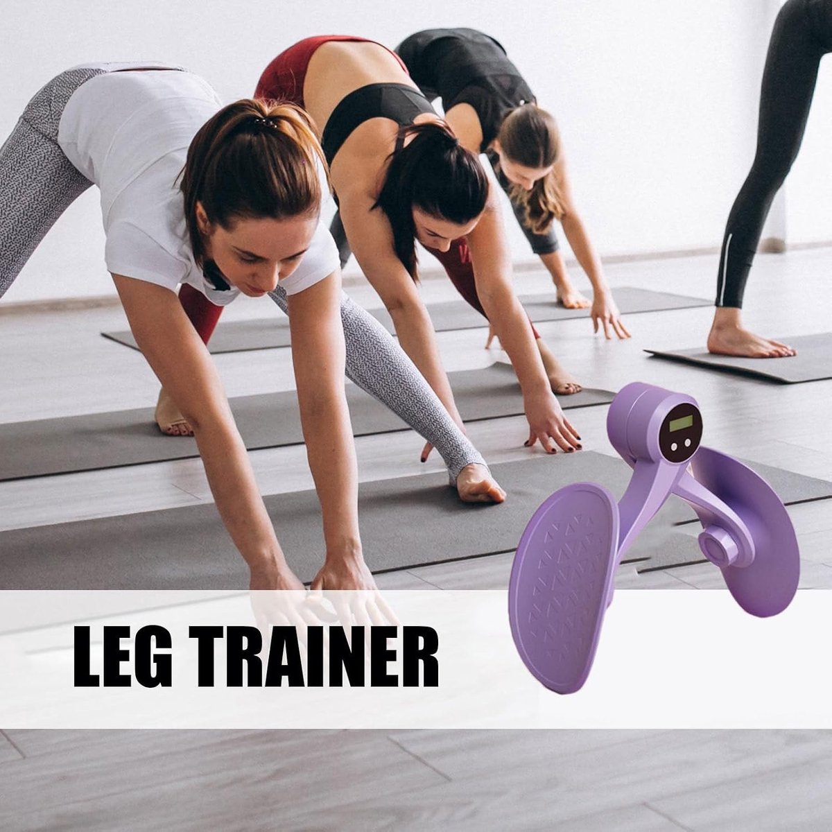 Dijtrainer - Beentrainer - Kracht opbouwen - 360 graden verstelbaar - 204 cm - Paars