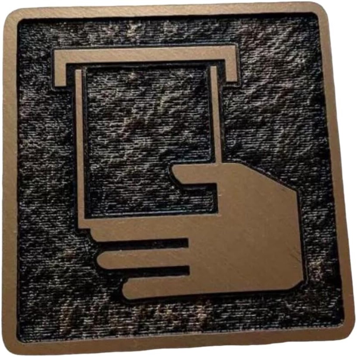 Deur Indicator - Toegangsbord Acryl - Locatie Aanduiding - Zelfklevende Achterkant - 12x12cm - Goud