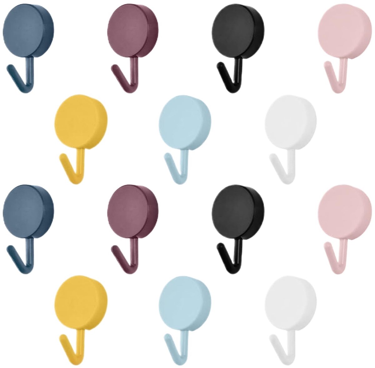 Dailygoods- Wandhaken 14 Stuks - Zelfklevend - Duurzaam - Decoratieve Haken - Sleutelhouder - Waterdicht - Haakjes
