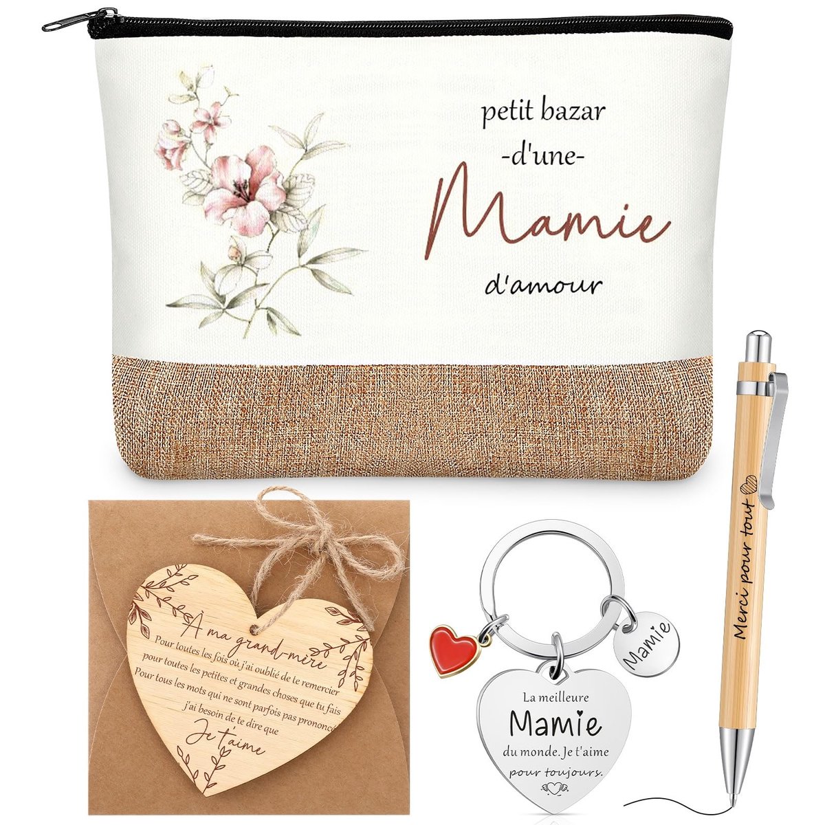 Dailygoods- Sleutelhanger Personaliseerbaar - Sleutelhanger Houten - Cadeau voor Oma - Verjaardagscadeau - Emotionele Interactie - Kostbare Familieherinnering
