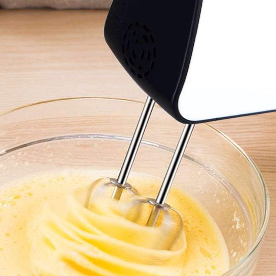 Elektrische Handmixer - Keukenmixer Garde - Bakken en Koken - 5 Snelheden Turbo - 200 Watt - Wit — afbeelding 3