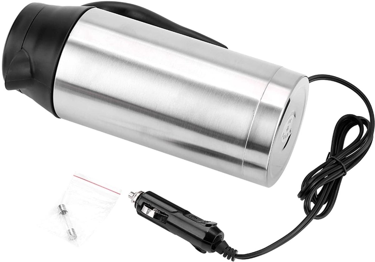 Dailygoods- Boiler 24V Draagbaar - Roestvrij Staal - Snel Verwarmend - Automatisch Afgesneden - Comfortabele Handgreep - Veilig en Waterdicht - Waterkoker