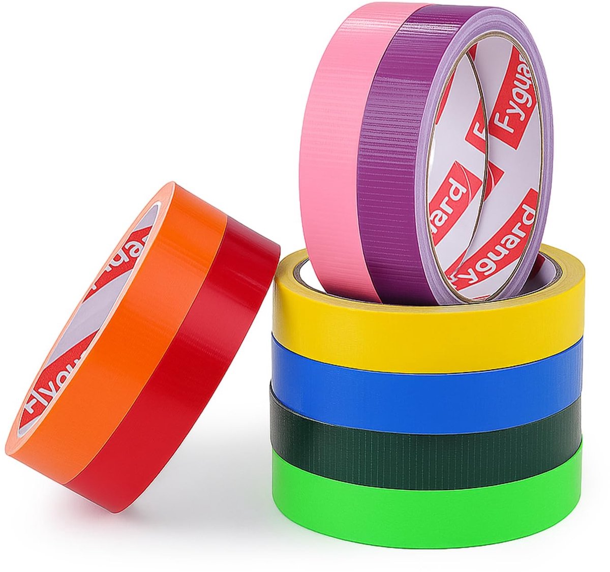 Dailygoods- Pantsertape 8 Rollen - Waterdicht - Weefseltape - Reparatietape - Kleurenset - 18 mm x 9 m - Geschikt voor knutselen - Plakband