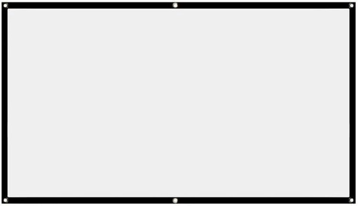 Projectorscherm Wit - Beamer Scherm - Films Kijken - Kreukvrij Ontwerp - 60 tot 200 inch - Wit