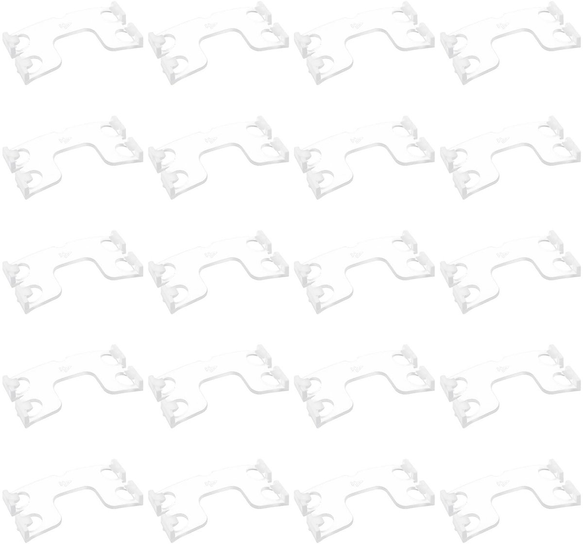 Dailygoods- Blindclips 20 Stuks - Kunststof - Geschikt voor Metalen/Plastic Jaloezieën - Verbindingsrail 25mm - Eenvoudig te Installeren - Lange Levensduur - Jaloezieclips