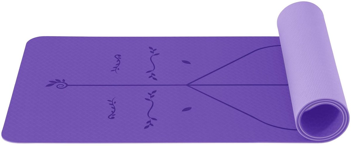 Dailygoods- Yogamat 6 mm - Antislip - Sportmat - Fitnessmat - Gymnastiekmat - Trainingsmat - Huidvriendelijk, ftalaatvrij, 183 x 61 cm