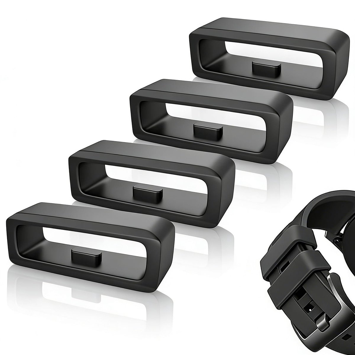 Dailygoods- Sluitringen Vervangend - Compatibel met Garmin Forerunner - Siliconen - Duurzaam - Veilig - Flexibel - Horlogeband