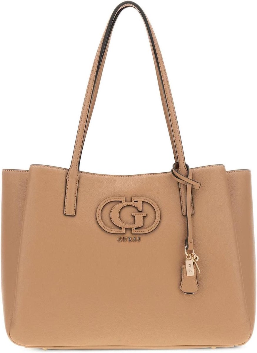 Schoudertas Laptopvak - Laptoptas Dames - Dagelijks Gebruik - Gevoerd Laptopcompartiment - 37 x 27 x 12.5 cm - Beige Taupe