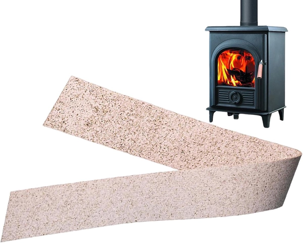 Houtkachel Afdichting - Uittrekbare Afsluiter - Warmtebehoud Verbeteren - Expandeerbare Grafietconstructie - Tot 122 cm - Grijs