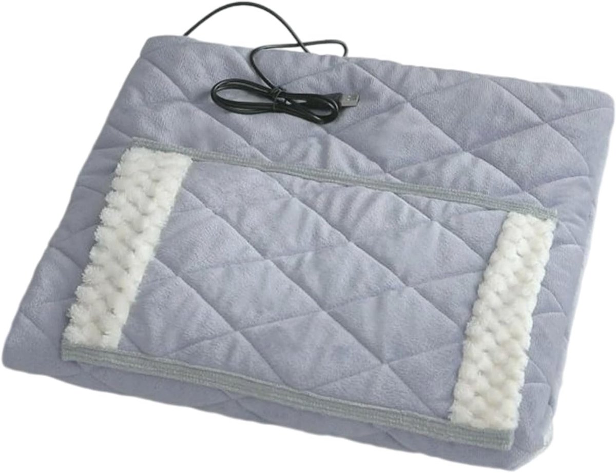 Verwarmde Deken - Elektrische Deken - Warm Blijven - Snelle Warmteverdeling - 69 x 99 cm - Grijs