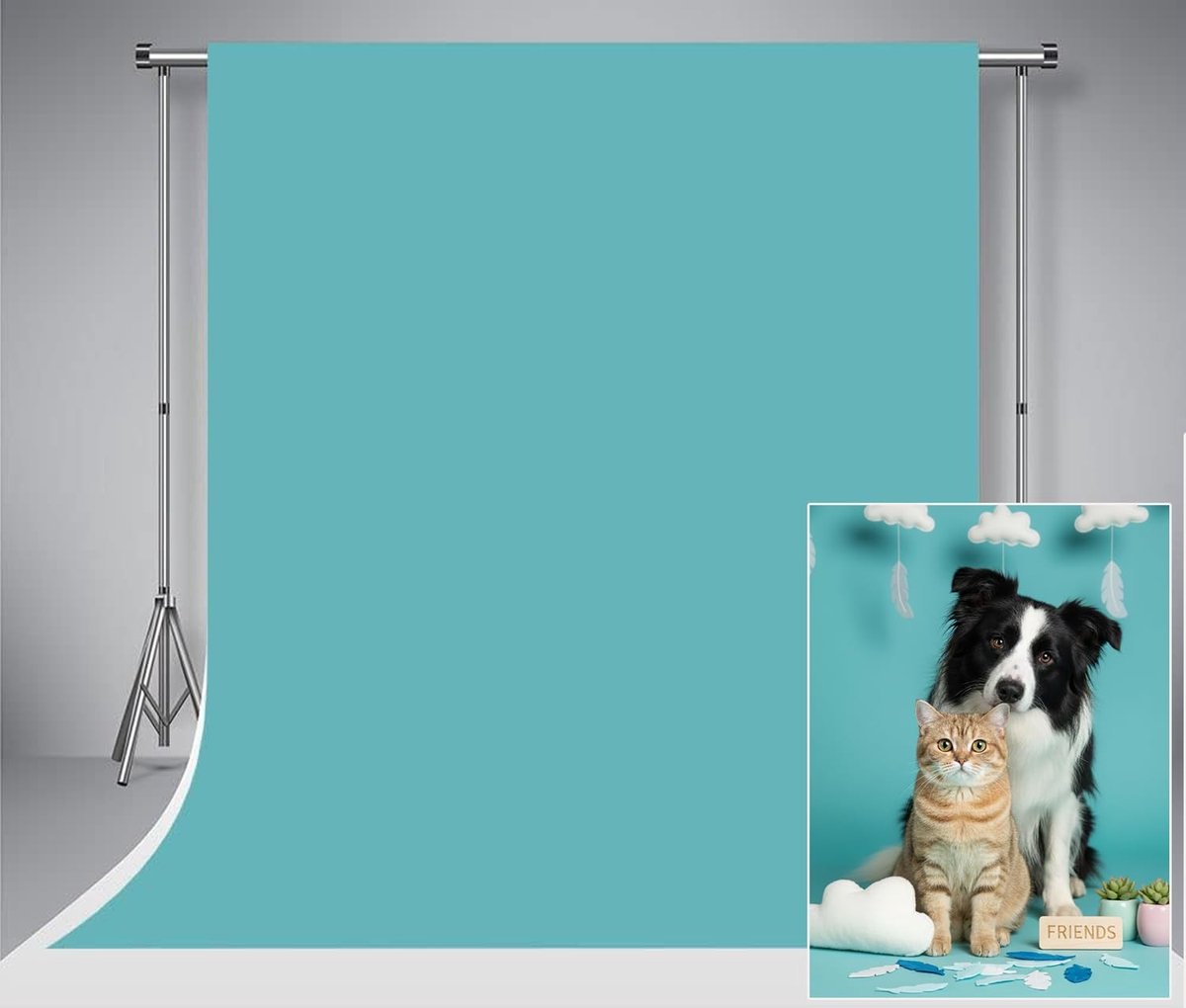 Dailygoods- Foto Achtergrond Effen - 1.5x2.2m Microfiber - Wasbaar - Professionele Fotografie - Hoge Resolutie - Voor Baby Fotografie