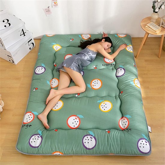 Japanse Vloermatras - Tatami Mat Slaapmat - Comfortabel Slapen - Dubbel Anti-slip Ontwerp - 120x200cm - Geel — afbeelding 5