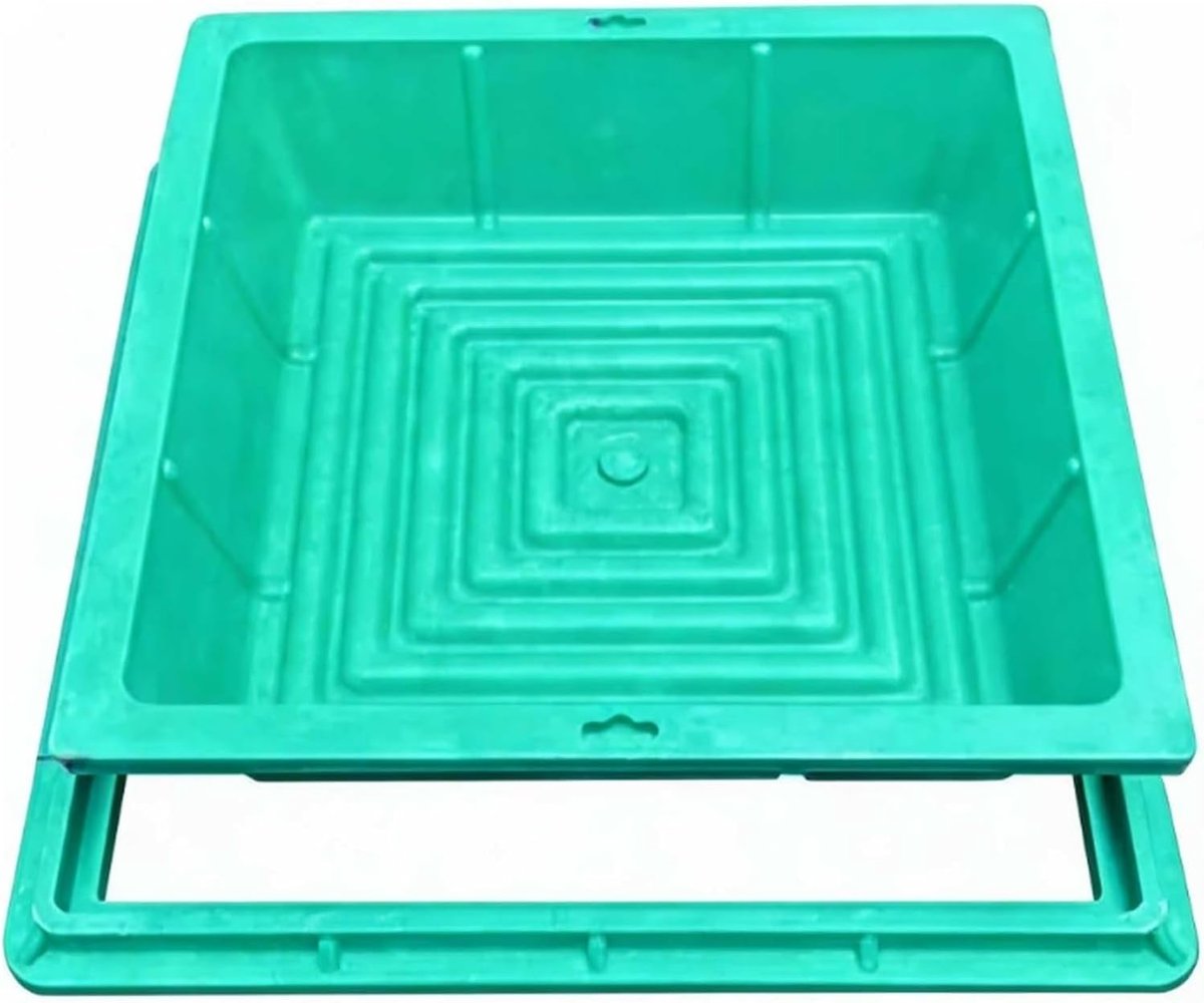 Groene Putdeksel - Afdekking Vierkant - Landschap Integratie - Opvulbaar Met Gras - 30x30cm - Groen