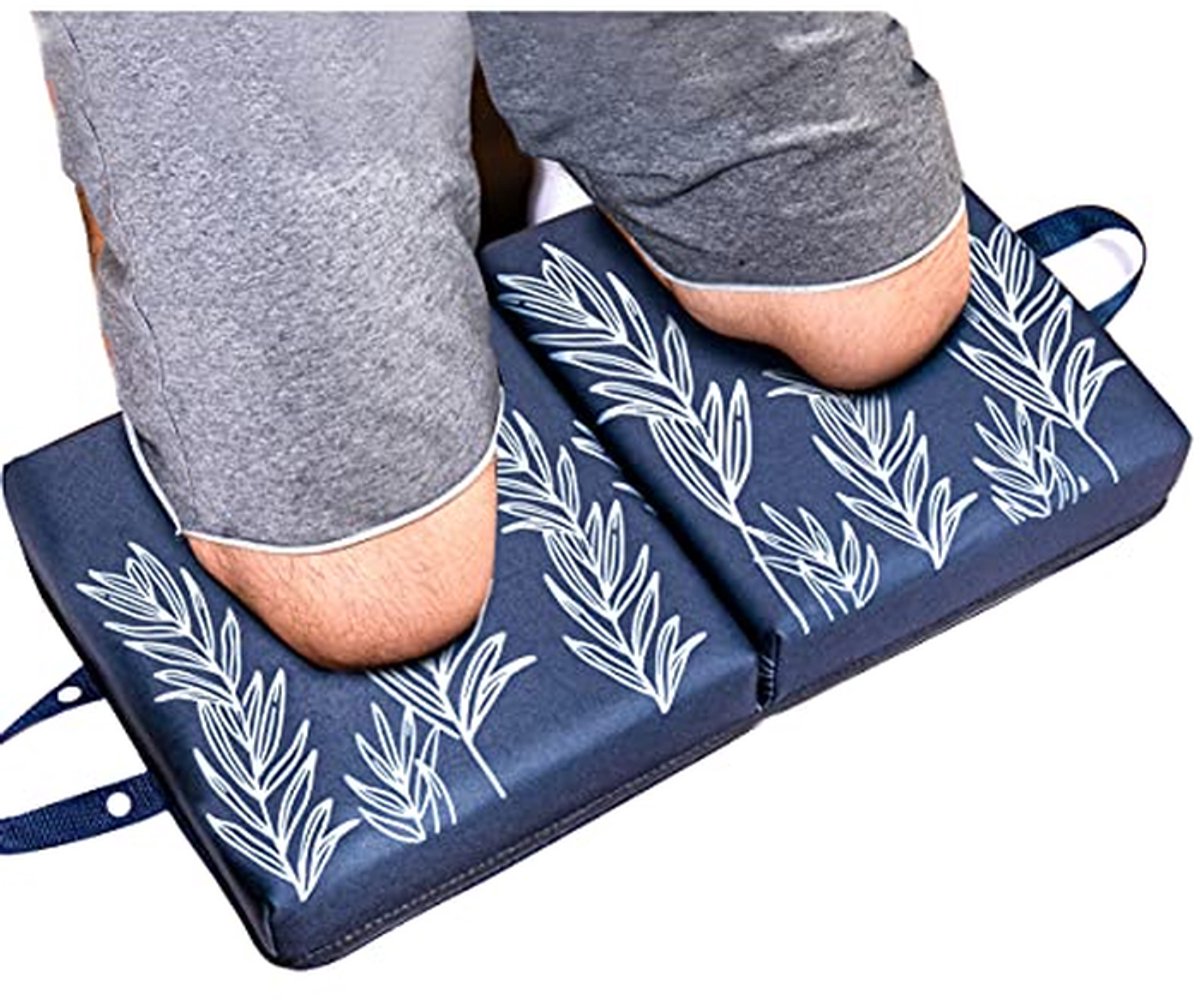Kniebeschermers - Knielkussen - Tuinieren en klussen - Extra dik traagschuim - 61 x 34 cm - Blauw