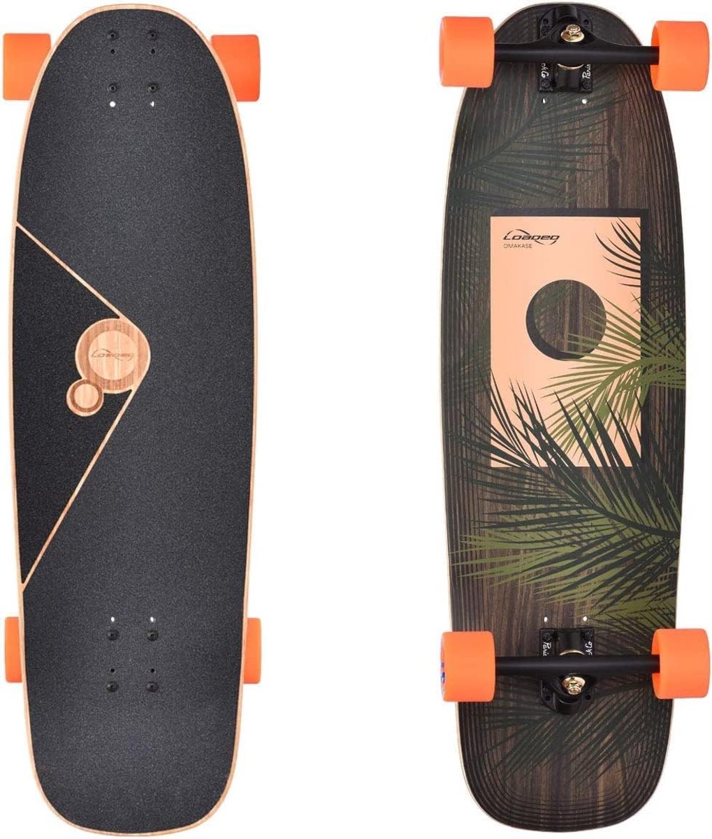 Compleet Longboard Bamboe Skateboard Soepel Rijden Glasvezel Versterkt 70 mm Wielen Walnoot