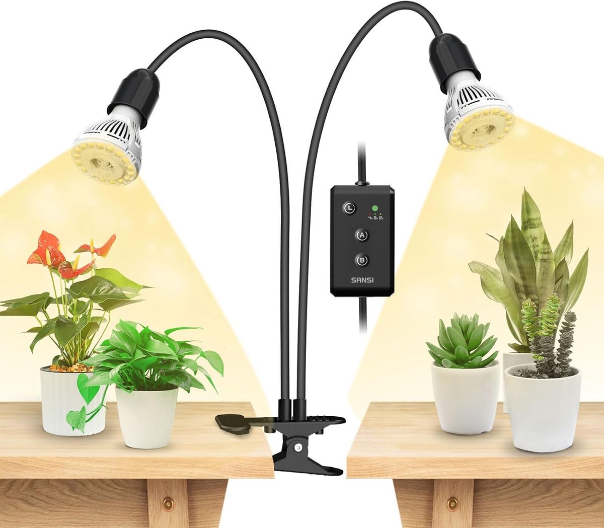 Plantenlamp - Kamerplant Licht - Planten Groei - Volledig Spectrum - 20W - Zwart