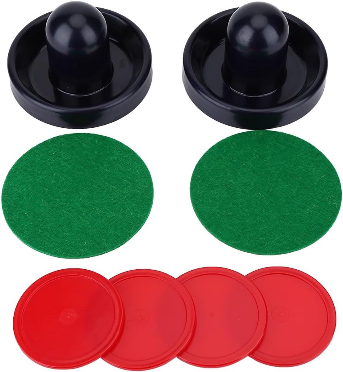 Air Hockey Set - Puck en Pusher - Tafelspel Spelen - Duurzaam Kunststof - 2 Pushers 4 Pucks