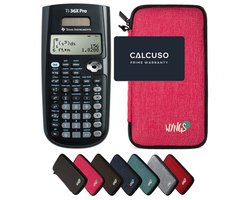 TI-36X Pro MultiView incl. WYNGS Beschermhoes Roze - Wetenschappelijke Rekenmachine - Basis Pakket