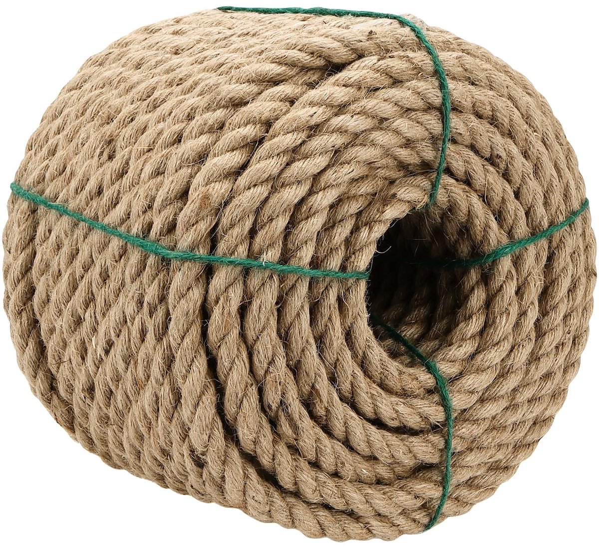 Dailygoods- Jute Touw 12 mm - Sterk Koord - Hennep Touw - Bindtouw - Tuinaccessoire - Duurzaam Materiaal - Tuin Touw