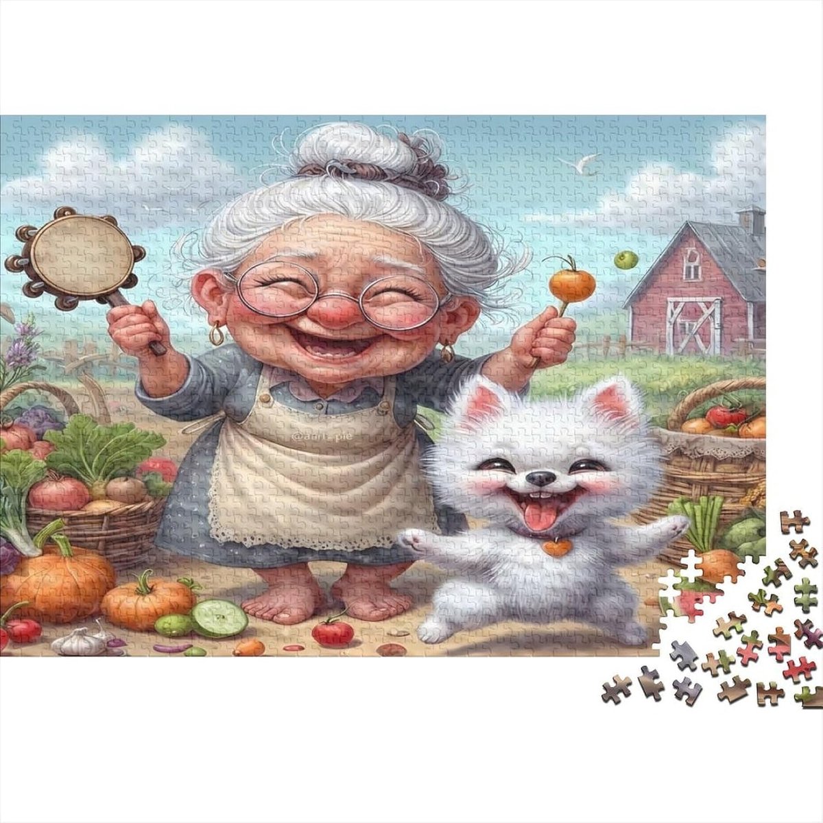 Puzzel met 1000 - Ontspannend spel - Familiepret - Gerecycled materiaal - 70 x 50 cm - Kleurrijk