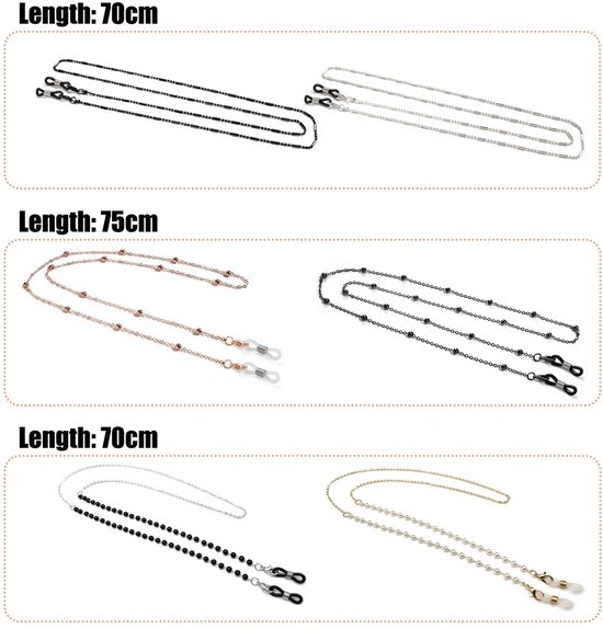 Solidchoice- Zonnebril Ketting Hoogwaardig Materiaal - Brillenkoord Kralen - Klassieke Stijl - Lichtgewicht - Stevig - Herbruikbaar van Solidchoice — afbeelding 5