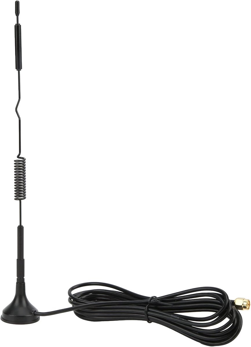 Zuignapantenne - Hoge Versterking Antenne - Signaal Verbeteren - Magnetische Basis - 15dBi Versterking - Zwart