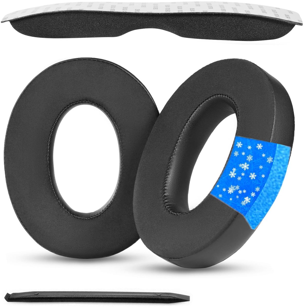 Dailygoods - HD598 Cooling Gel Oorkussens Hoofdband Compatibel met Sennheiser HD598SE HD598CS HD595 HD569 HD559 HD560 S HD558 HD555 HD518 HD515 Game ONE PC360 PC373D Headset Mesh Stof Hoofdband Reparatie