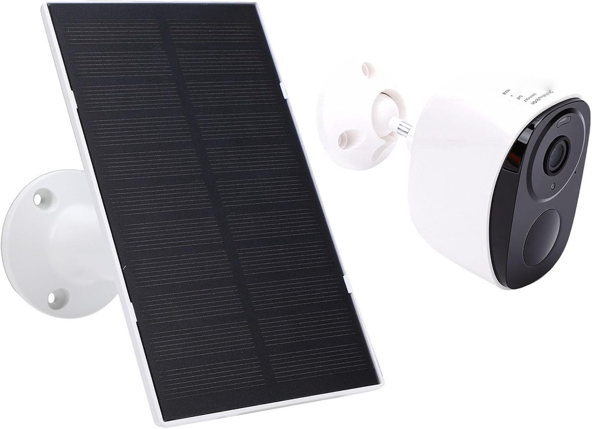 Beveiligingscamera op Zonne-energie - Buiten Camera WiFi - Huis Beveiligen - AI Bewegingsdetectie - 2K HD Resolutie - Wit