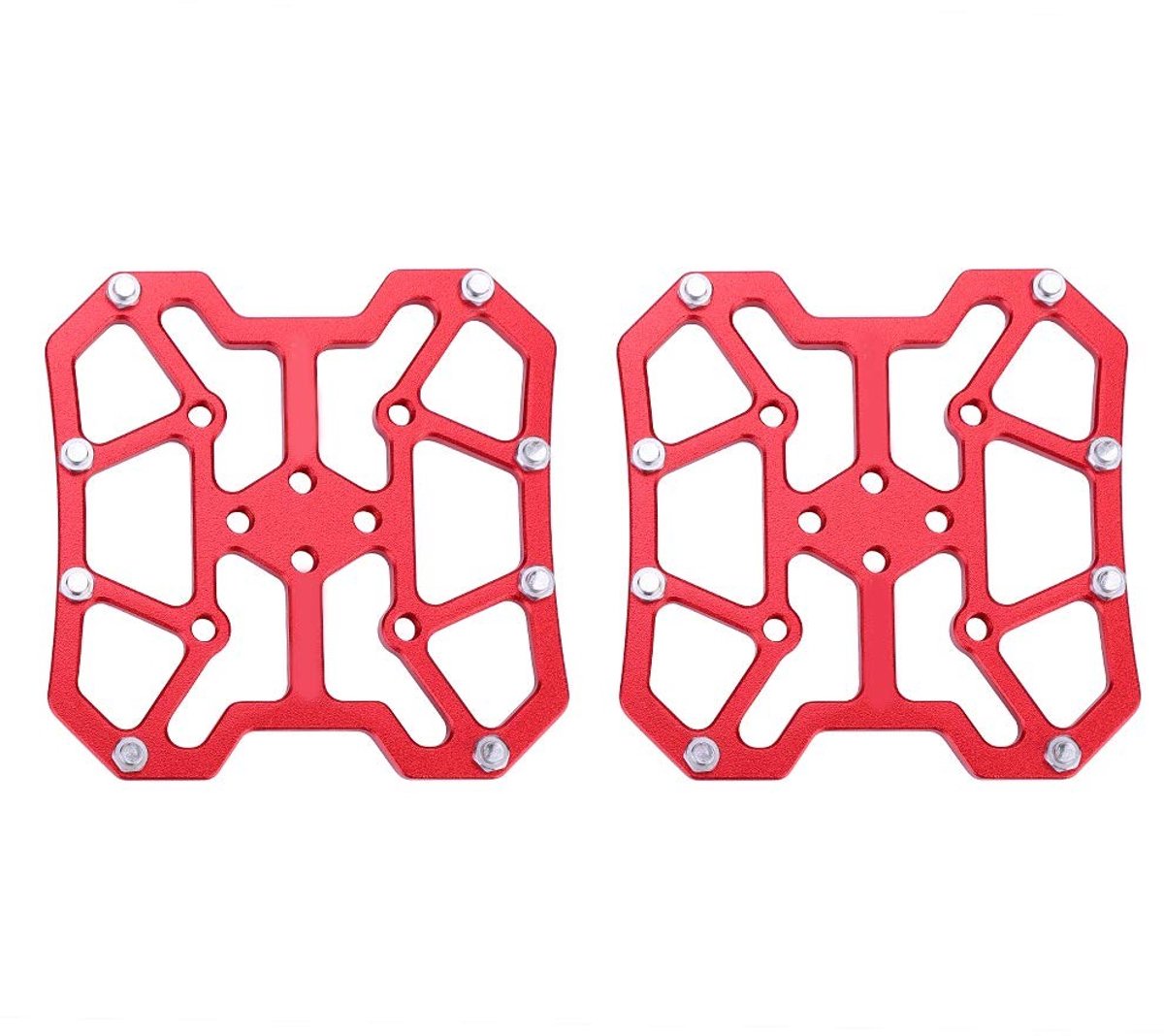 Dailygoods - Aluminium Fiets Pedaal Adapter - Clipless Pedaal Platform Adapters voor {BRAND} (Rood)