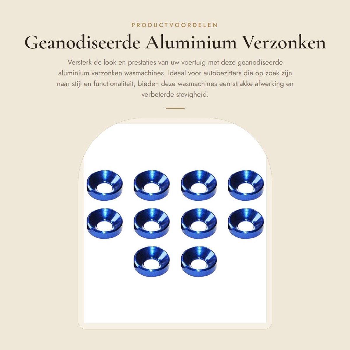 Dailygoods- Wasmachine Verzonken - 10 Stuks Sluitringen - Aluminiumlegering - Geanodiseerd - Compact en Lichtgewicht - Universele Pasvorm - Sluitring