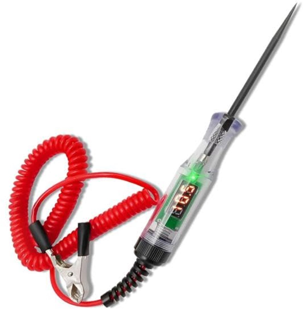 Spanningstester - Teststift Stroom - Voertuig Elektronica - Digitaal LCD Display - 5-120V DC - Zwart
