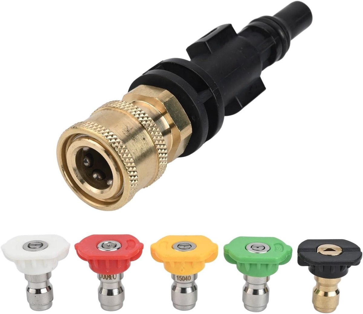 Hogedruk Foam Pot - Schuimsproeier Adapter - Krachtig Reinigen - Messing Componenten - 1/4 Inch Snelkoppeling - Zwart