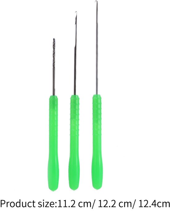 Dailygoods- Visaas Gereedschapsset - Aas Naald Koolstofstaal - Boornaald - Stringernaald - Antislip Handvat - Schokbestendig - Visgereedschap van Dailygoods — afbeelding 5